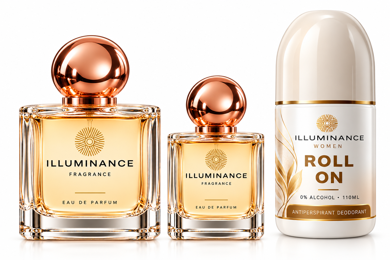 Illuminance Women's Luxury Fragrance & Roll-On Combo – 3 Piece Set